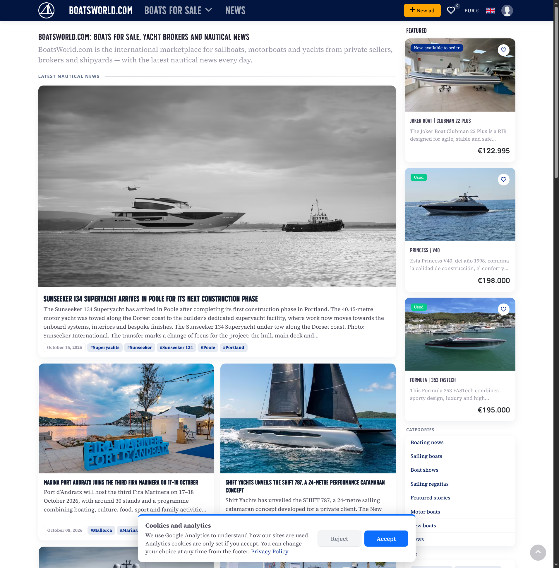Captura del lloc web de BoatsWorld.com